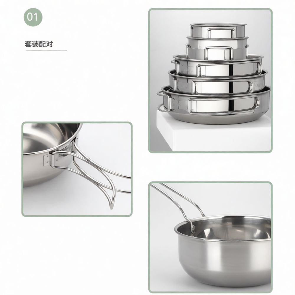Conjunto profissional de utens - Camping Cooking Dining Set avaliação e preço